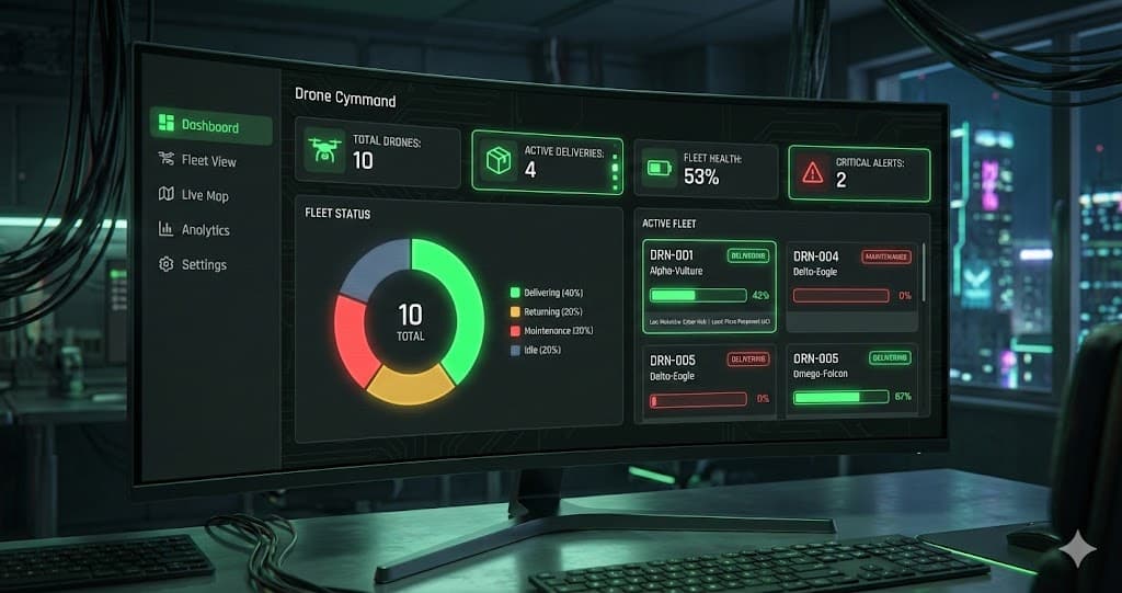 Vibe Coding: Budujemy Cyberpunkowy Dashboard Dronów (Next.js + AI)